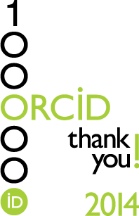 1M ORCID 識別子。 ありがとう！