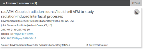 research resouce example from EMSL