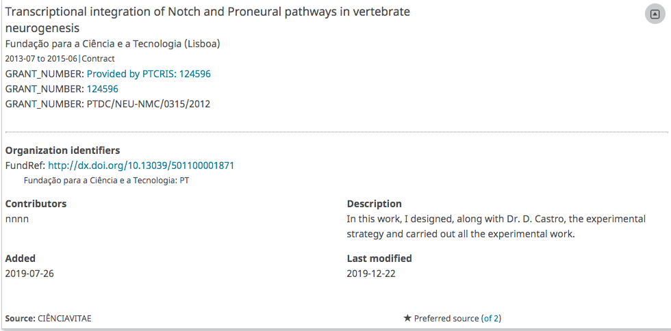 Financiador e concess\u00f5es - ORCID