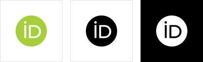 The Orcid ID icon in three different colours - Green, black and white
