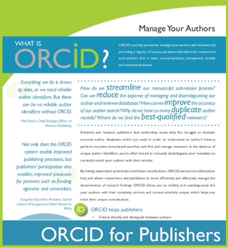 ORCID for Publishers Flier