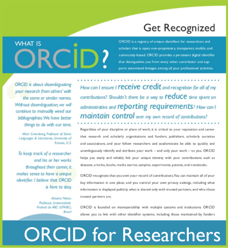 ORCID Dépliant pour les chercheurs