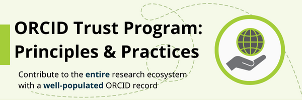 ORCID مبادئ برنامج الثقة و Prcatices