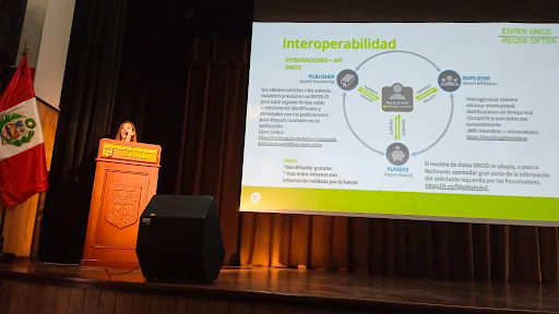 During the Hatun Tinkuy in Lima, Peru, Ana Cardoso had an opportunity to explain how ORCID helps with interoperability among stakeholders reducing the administrative burden for researchers and institutions.